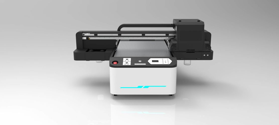 6 velocità di passaggio stampante a piattaforma CMYK UV ad alta capacità per più materiali